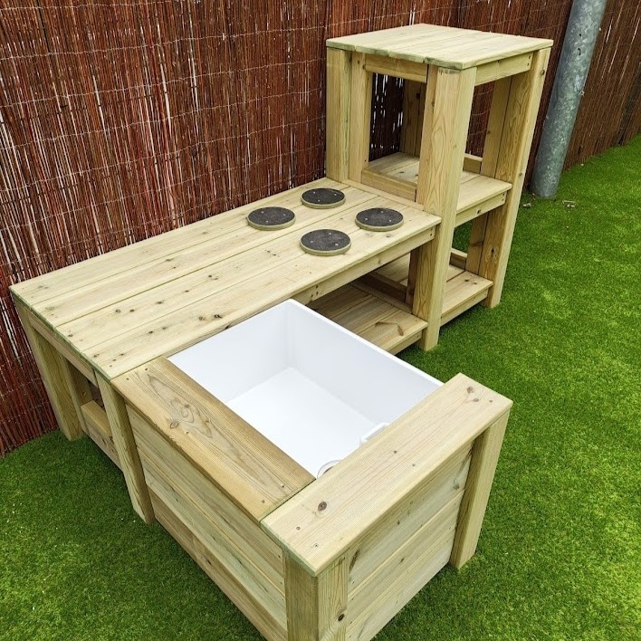 Large Mud Kitchen with Belfast Sink