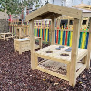 Square Mud Kitchen with Roof